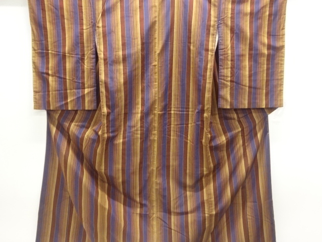 大正ロマン　縞模様織出し着物